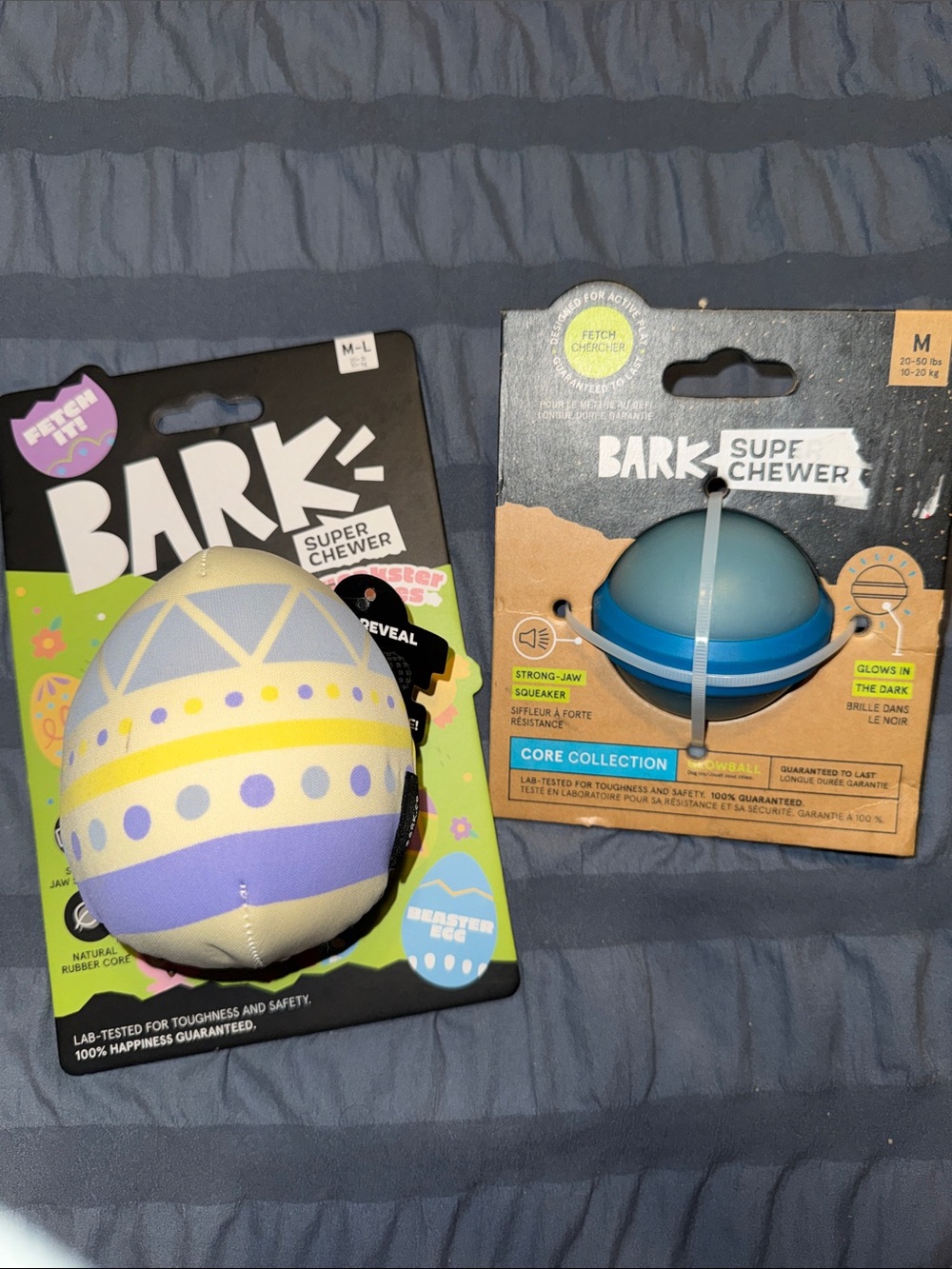 BARK Super Chewer Dog Toys - Pastel Egg & Glow in the Dark Core Collection NEW